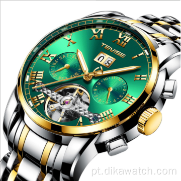 Marca suíça TEVISE 9005 relógio masculino multifuncional à prova d&#39;água e explosivo relógio mecânico de moda